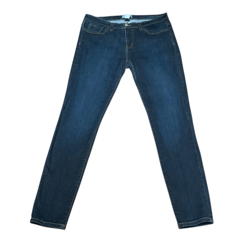 Judy Blue 8394 Dark Wash Ankle Skinny Jeans 15/32 EUC Made In USA Super Stretch